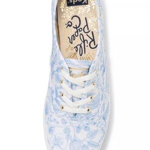 Keds x Rifle Paper Co Blue Floral Lace-Up Sneakers women 7,5